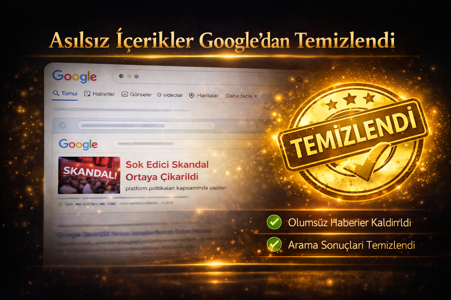 Google’dan Olumsuz Haber Kaldırıldı